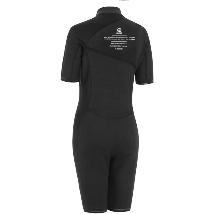 2024 Nyord Womens Tempus 2/2mm Chest Zip Shorty Wetsuit N04BA00014 - Black